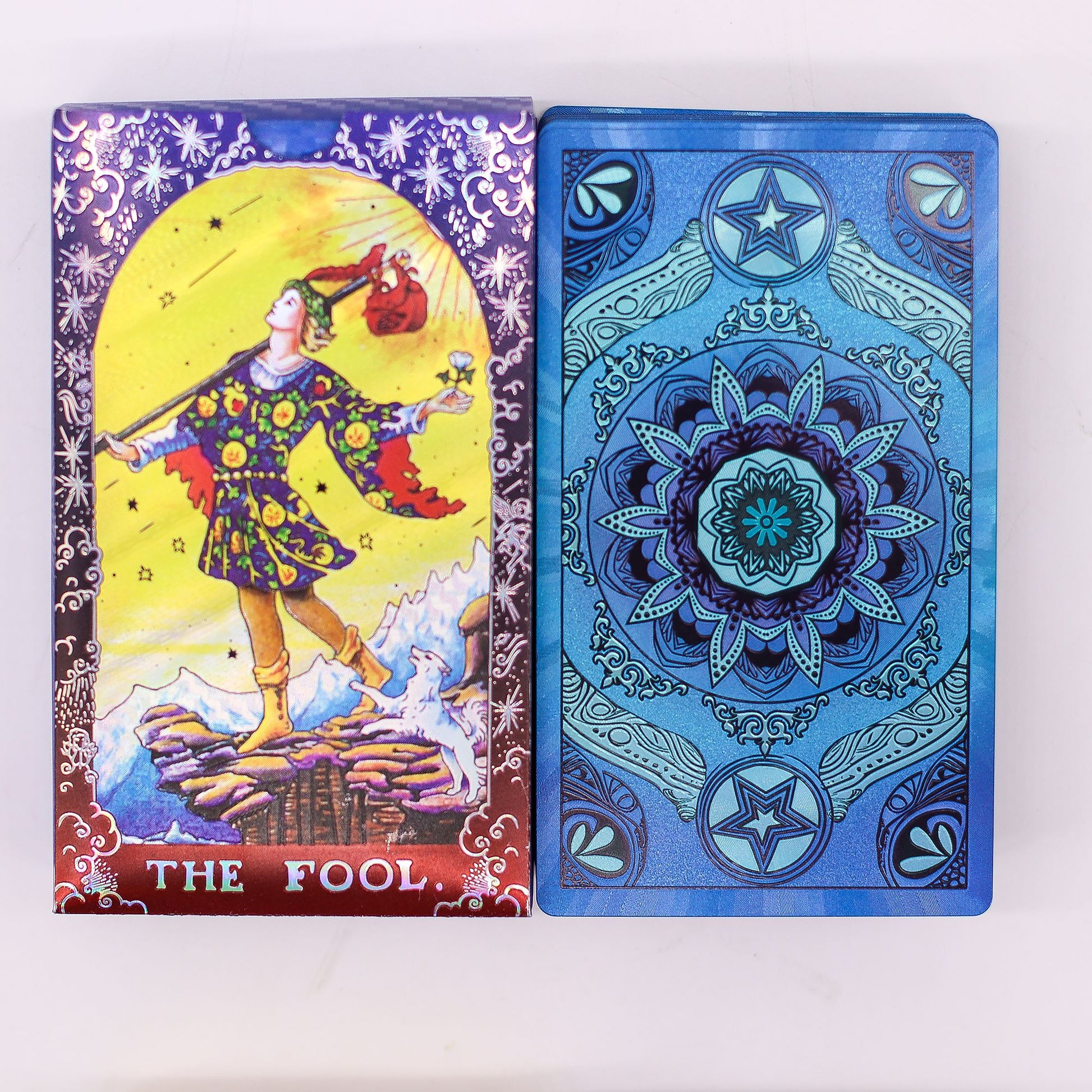 Mandala Tarot Cards Set in Blue Foil with booklet