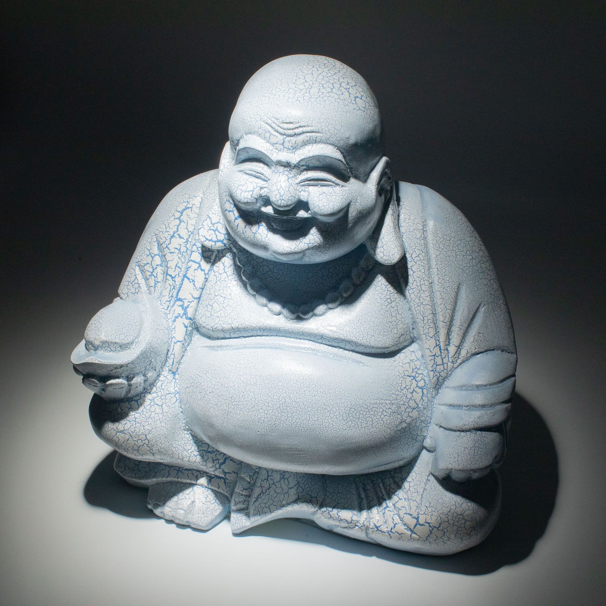 Sky Blue Laughing Buddha Lamp
