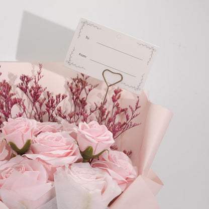 Large Pink Roses Bouquet - Love is Eternal - Gift Card