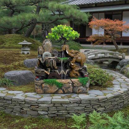 Buddha Hand & Head Tabletop Water Feature