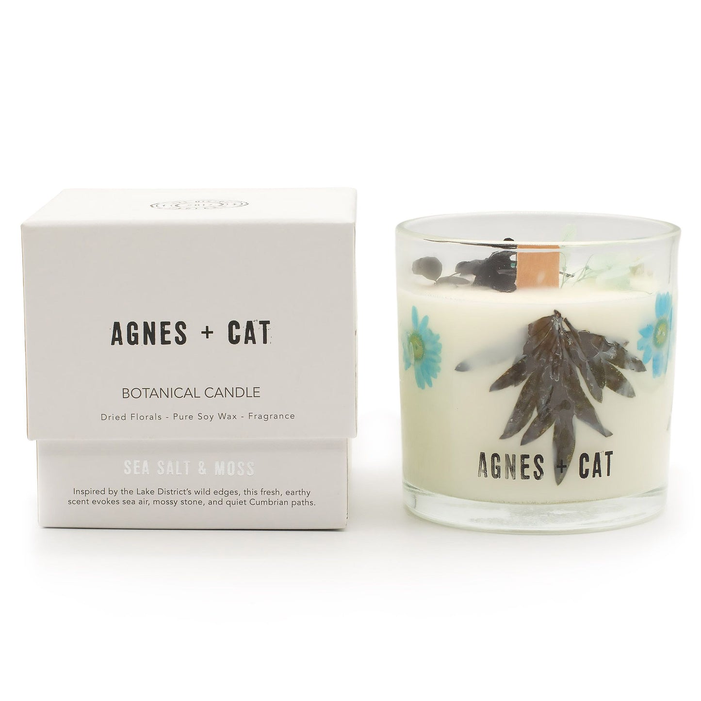 Agnes & Cat Botanical Soy Wax Candle - Seasalt & Moss