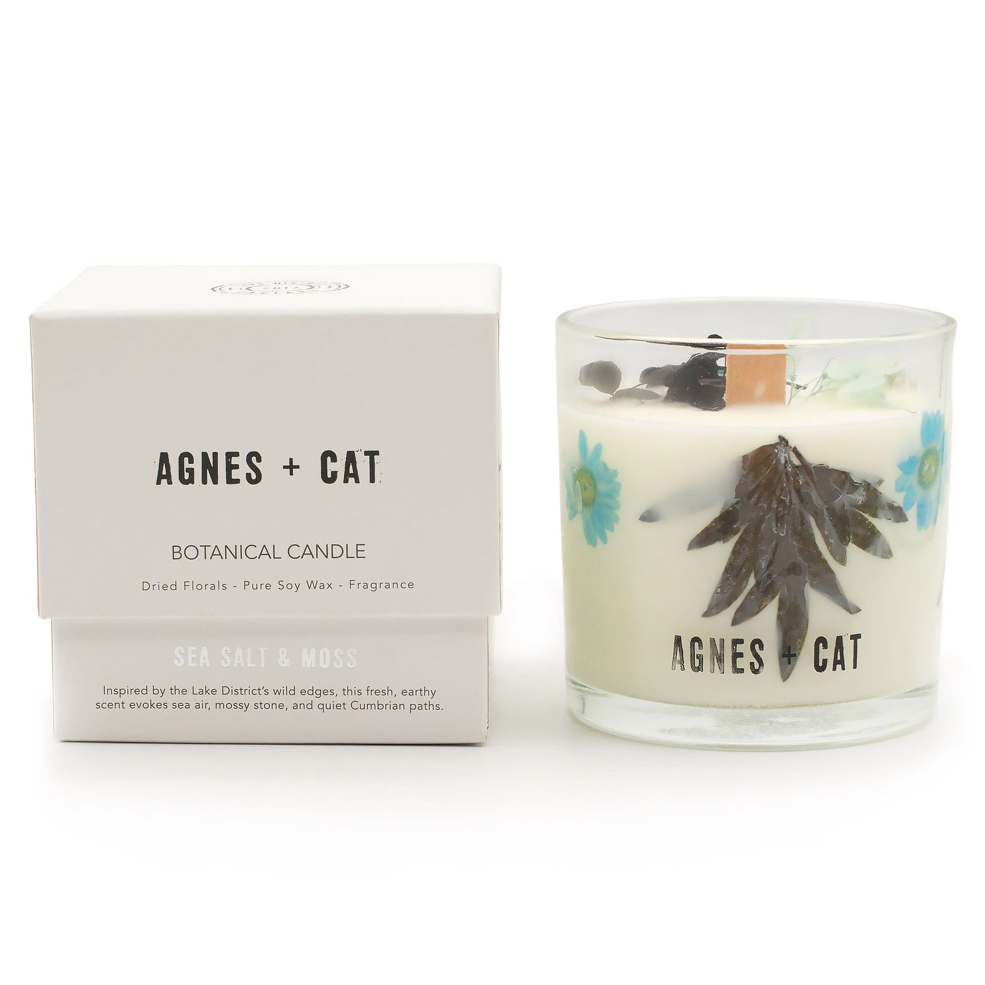 Agnes & Cat Botanical Soy Wax Candle - Seasalt & Moss