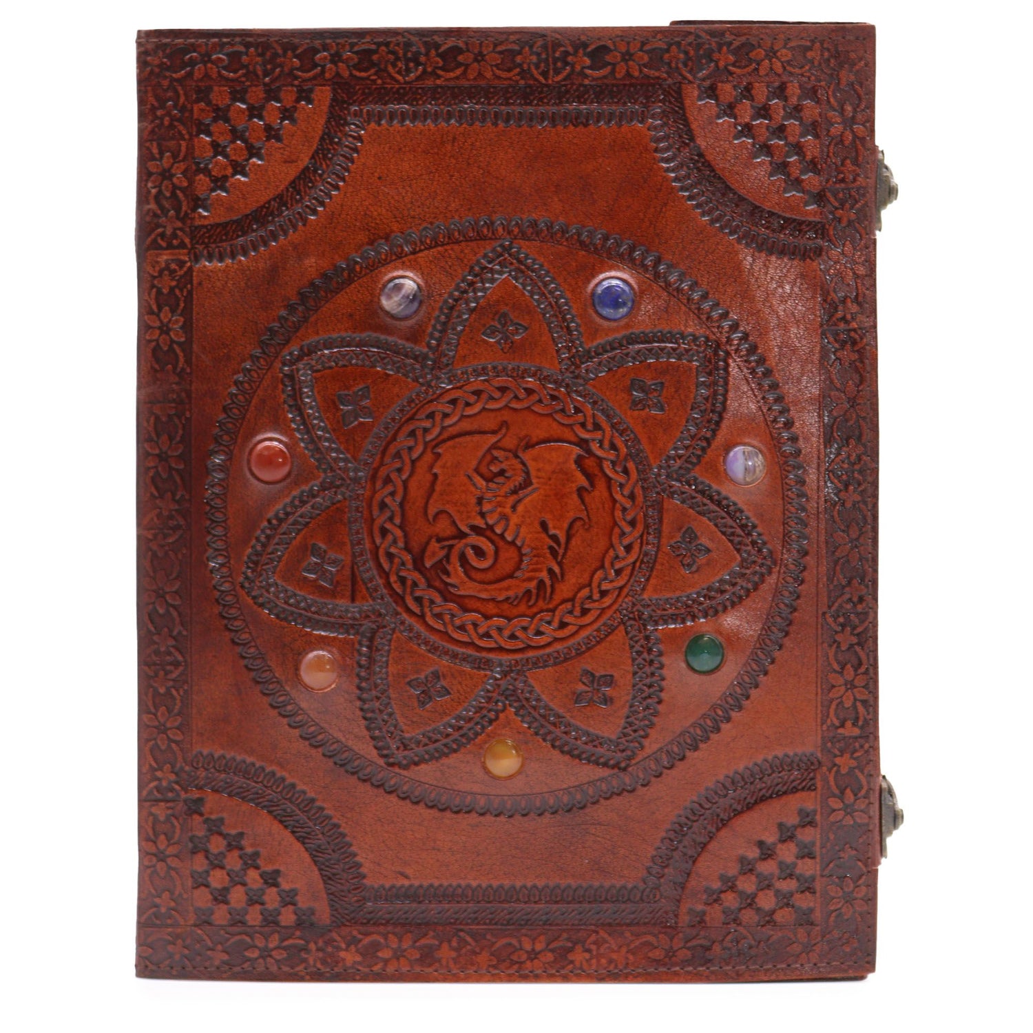 Luxury Tomb Journal Chakra Stones Dragon Mandala