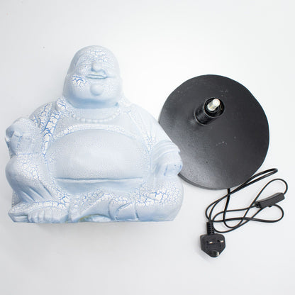 Sky Blue Laughing Buddha Lamp
