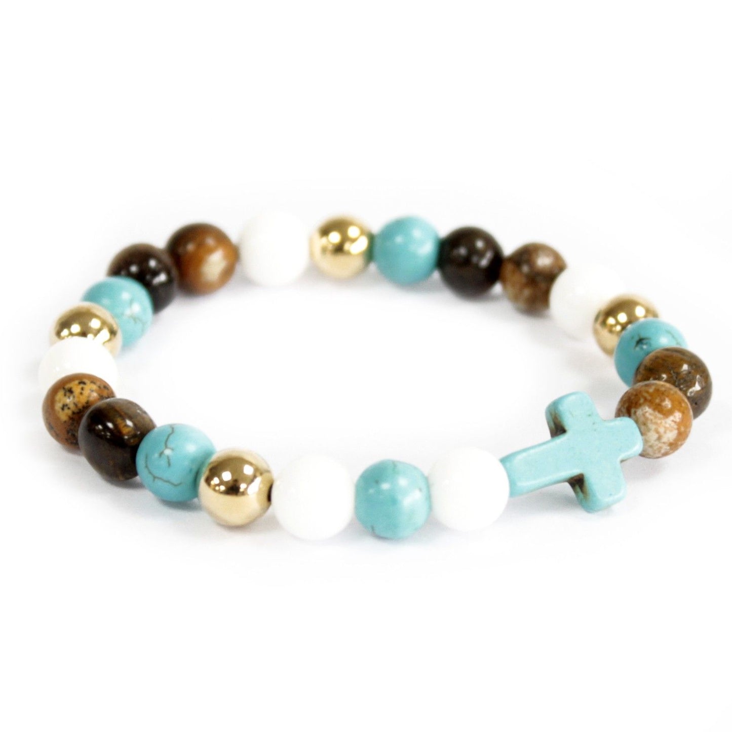 Turquoise Cross Royal Beads Bracelet