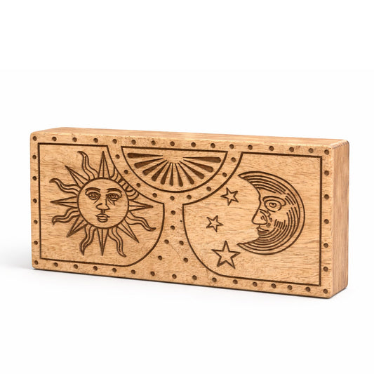 Sun & Moon Carved Crystal & Stone Storage Box