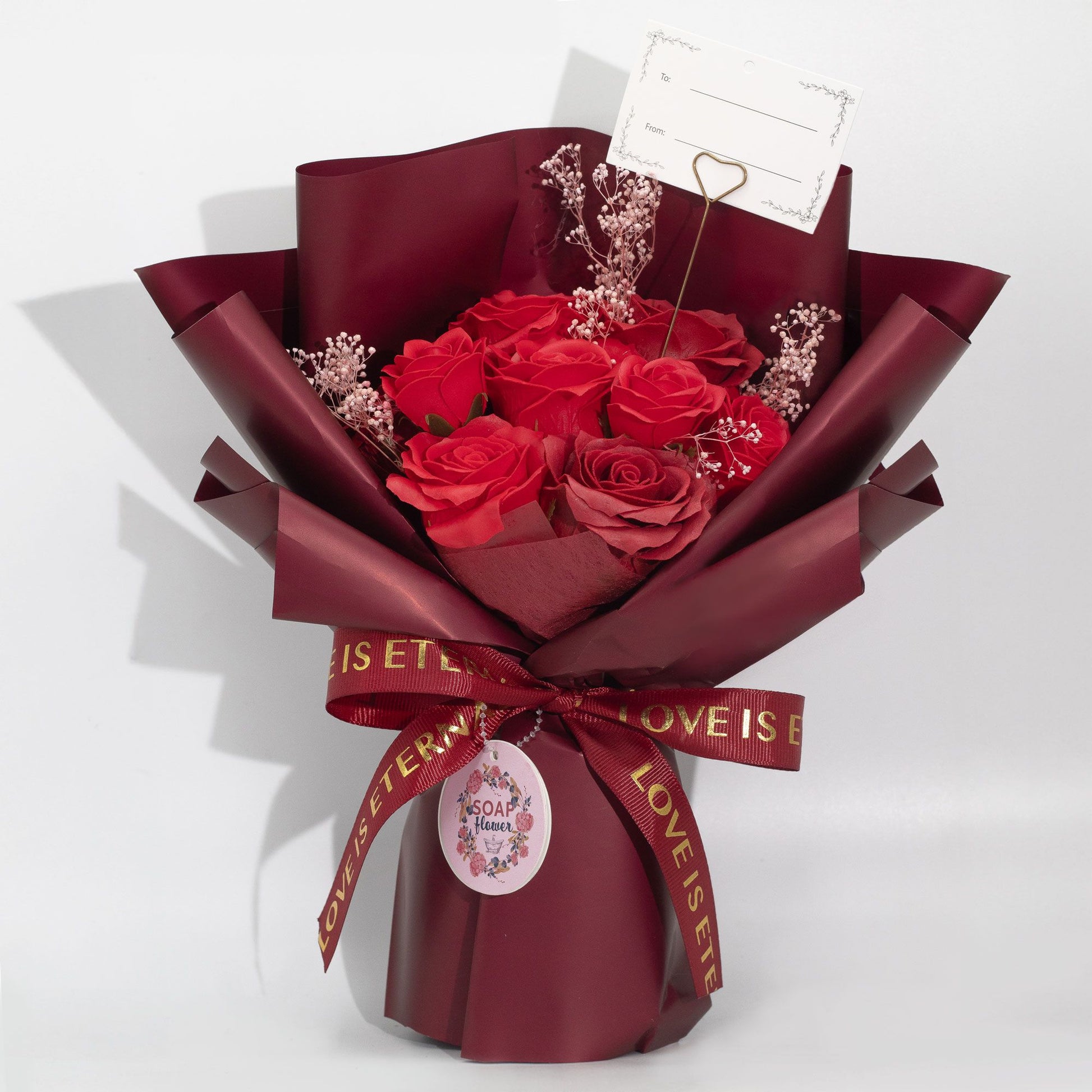 Large Red Roses Bouquet - Love is Eternal - Gift Card