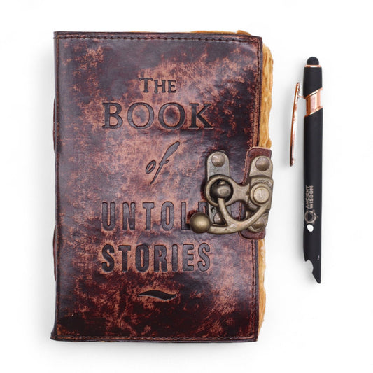 Fat Deckled Leather Notebook – The Book of Untold Stories