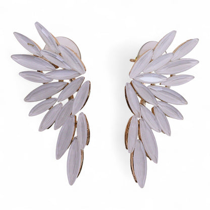 Pearl Vintage Glass Angel Wings Earrings Spiritual Boho Jewellery