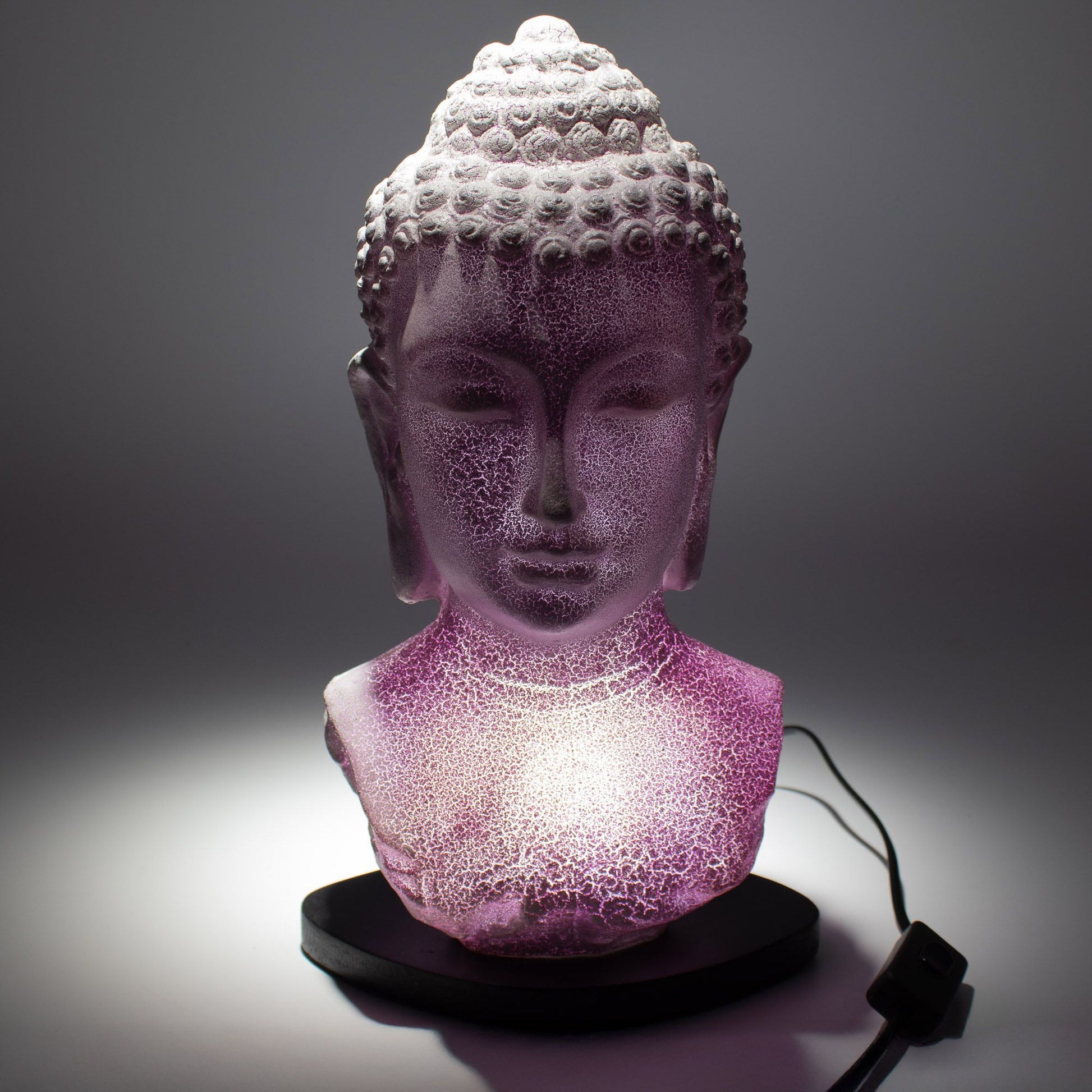 Lavender Buddha Bust Lamp