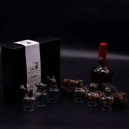 Gift Set of 6 Glasses (50ml) - Mystical Creatures - Antique Bronze