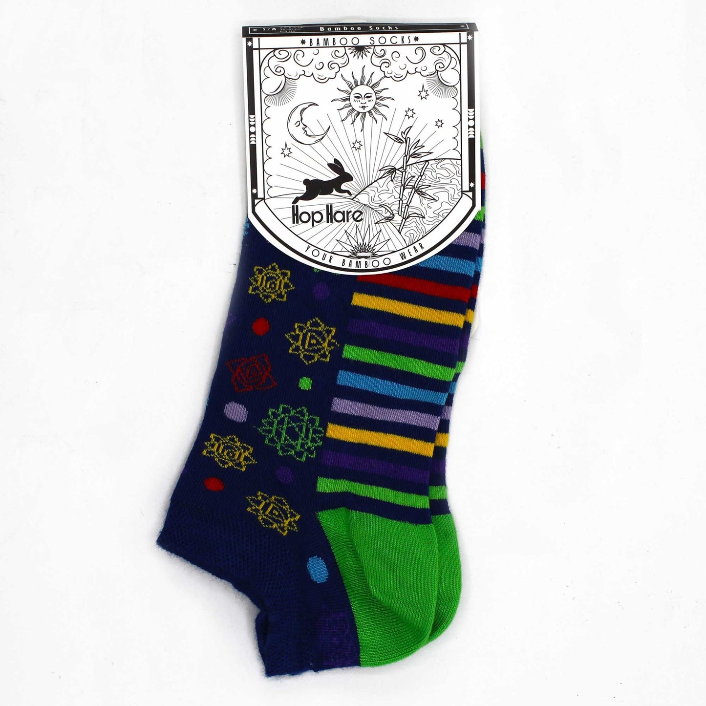 Hop Hare Bamboo Socks Low 7 Chakra