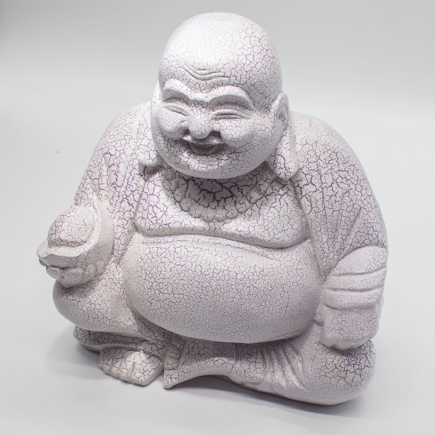 Lavender Laughing Buddha Lamp