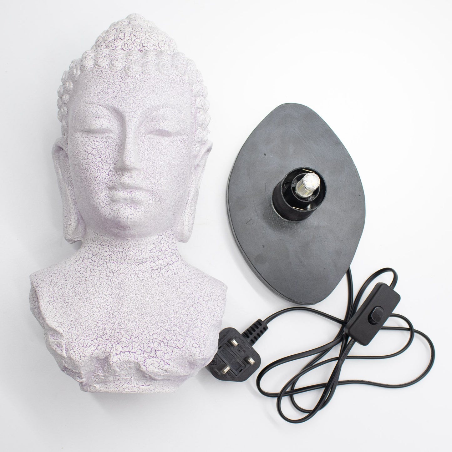 Lavender Buddha Bust Lamp