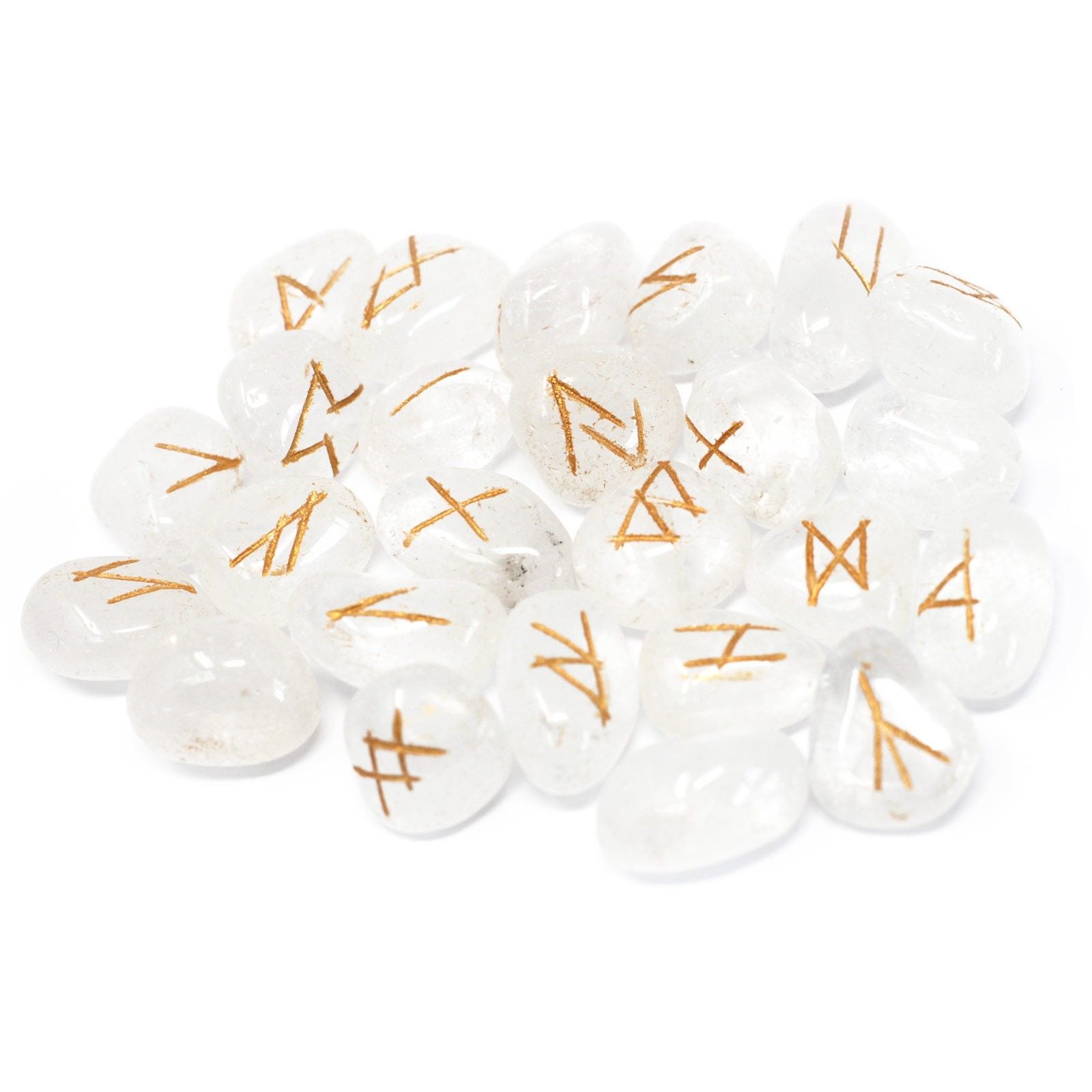 Runes Stone Set in Pouch - Crystal – Divine Warrior