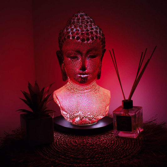 Molten Lava Buddha Bust LampMolten Lava Buddha Bust Lamp