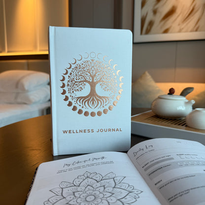 Wellness Journal - White - Rose Gold Tree of Life