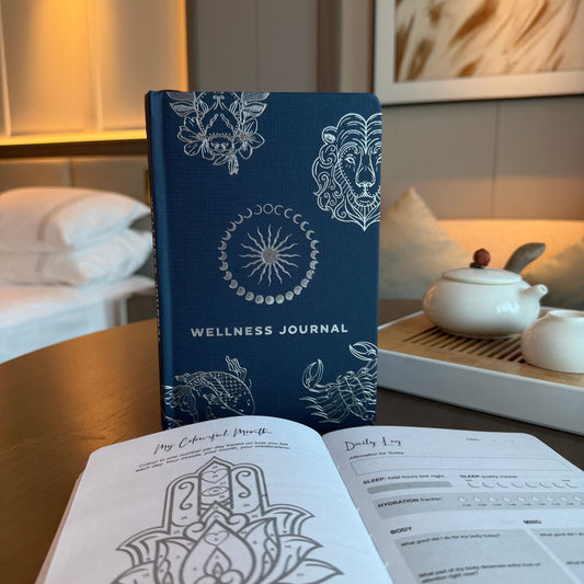 Wellness Journal - Silver Zodiac - Midnight Blue