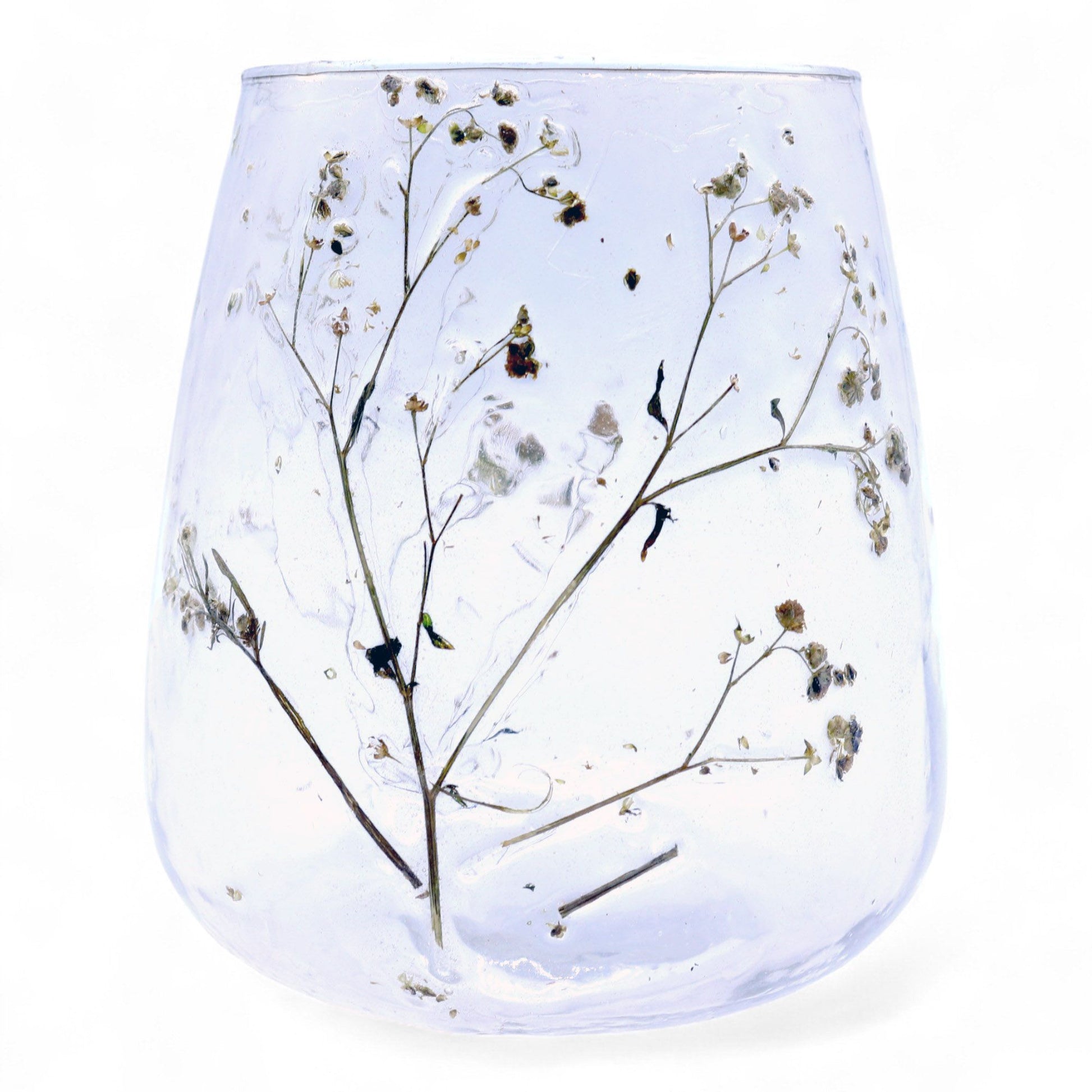 Natural Floral Glass - Vase Candle Holder - Margarita