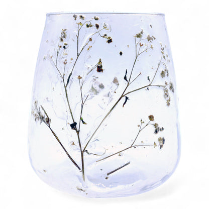 Natural Floral Glass - Vase Candle Holder - Margarita