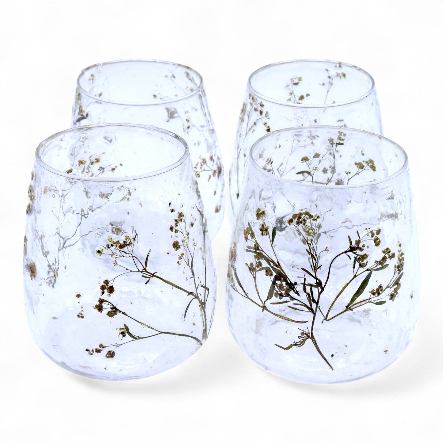 Natural Floral Glass - Vase Candle Holder - Margarita