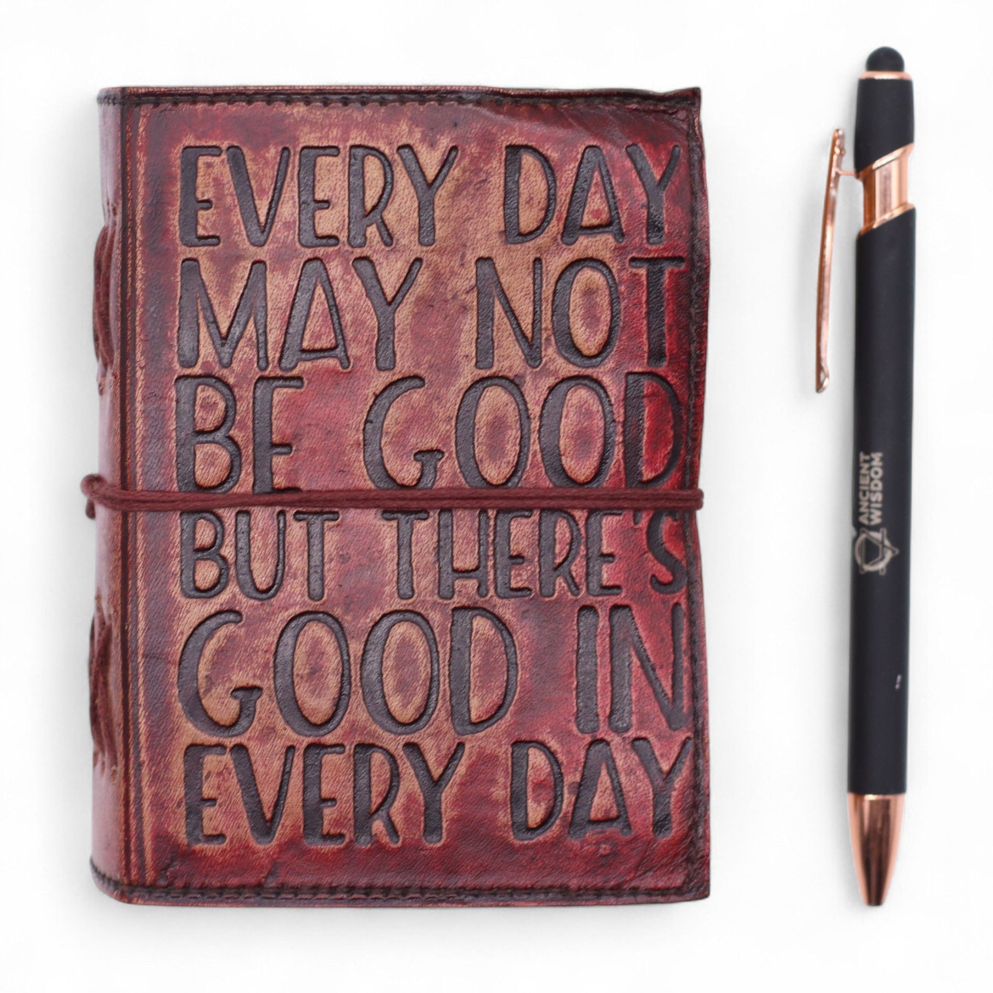Fat Deckled Edge Leather Notebook – Every Day May Not Be Good