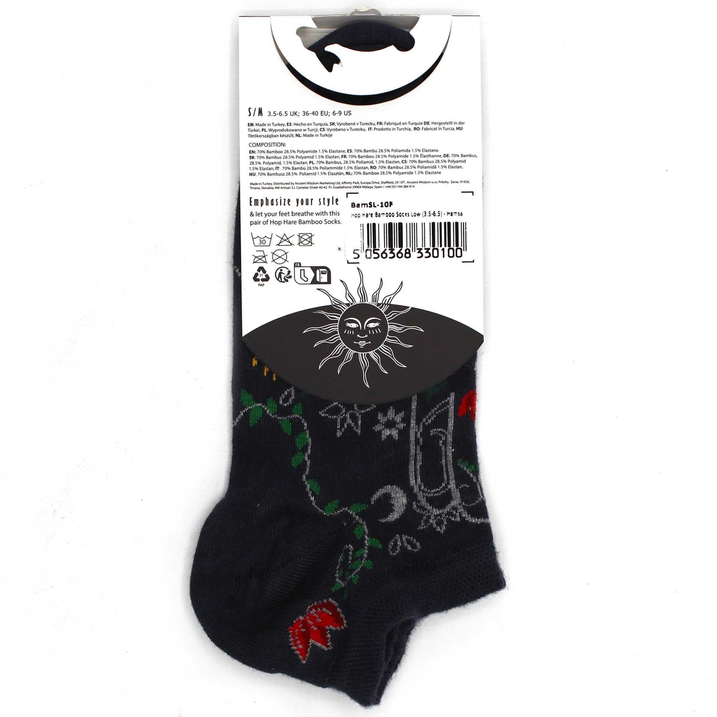 Hop Hare Bamboo Socks Low Hamsa