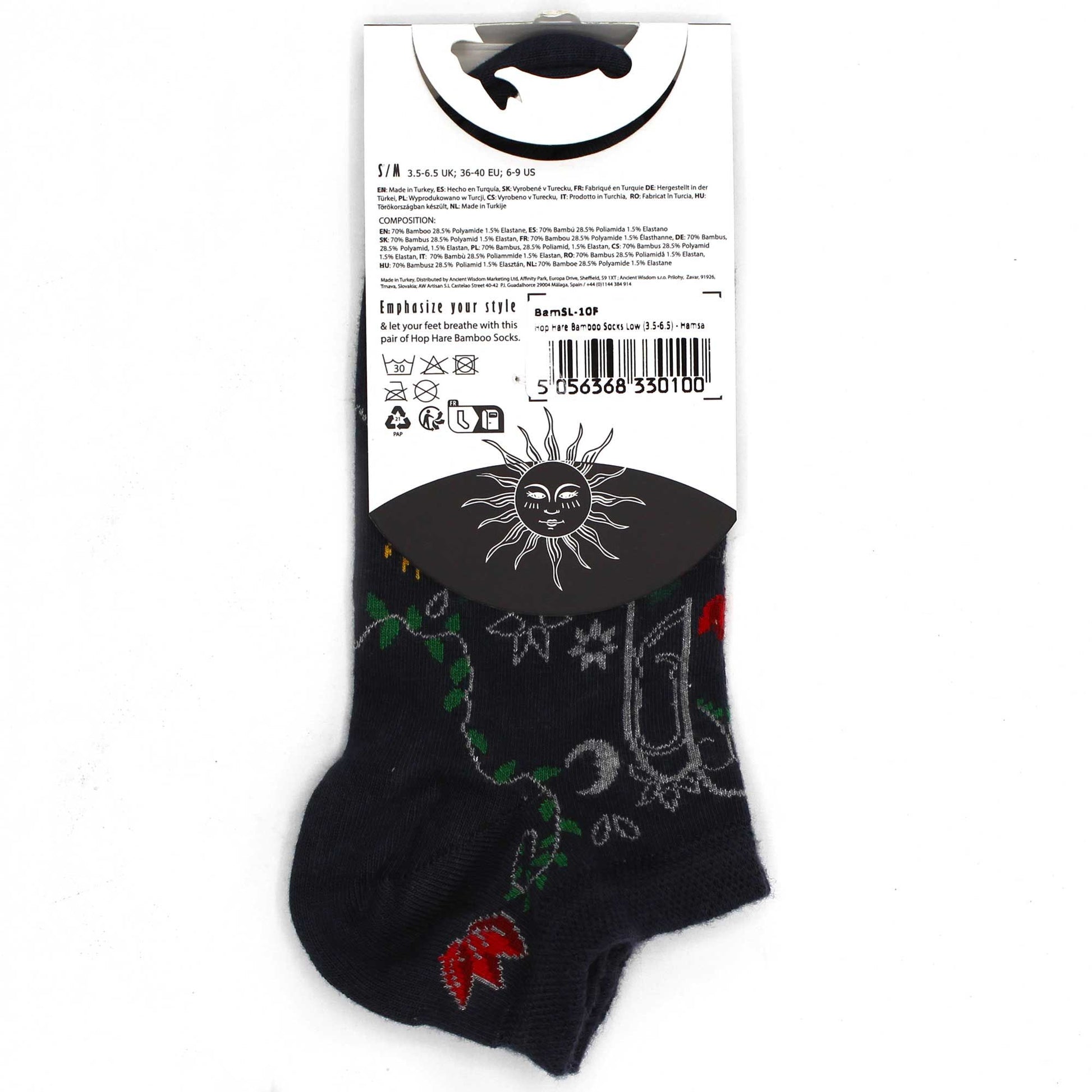 Hop Hare Bamboo Socks Low Hamsa