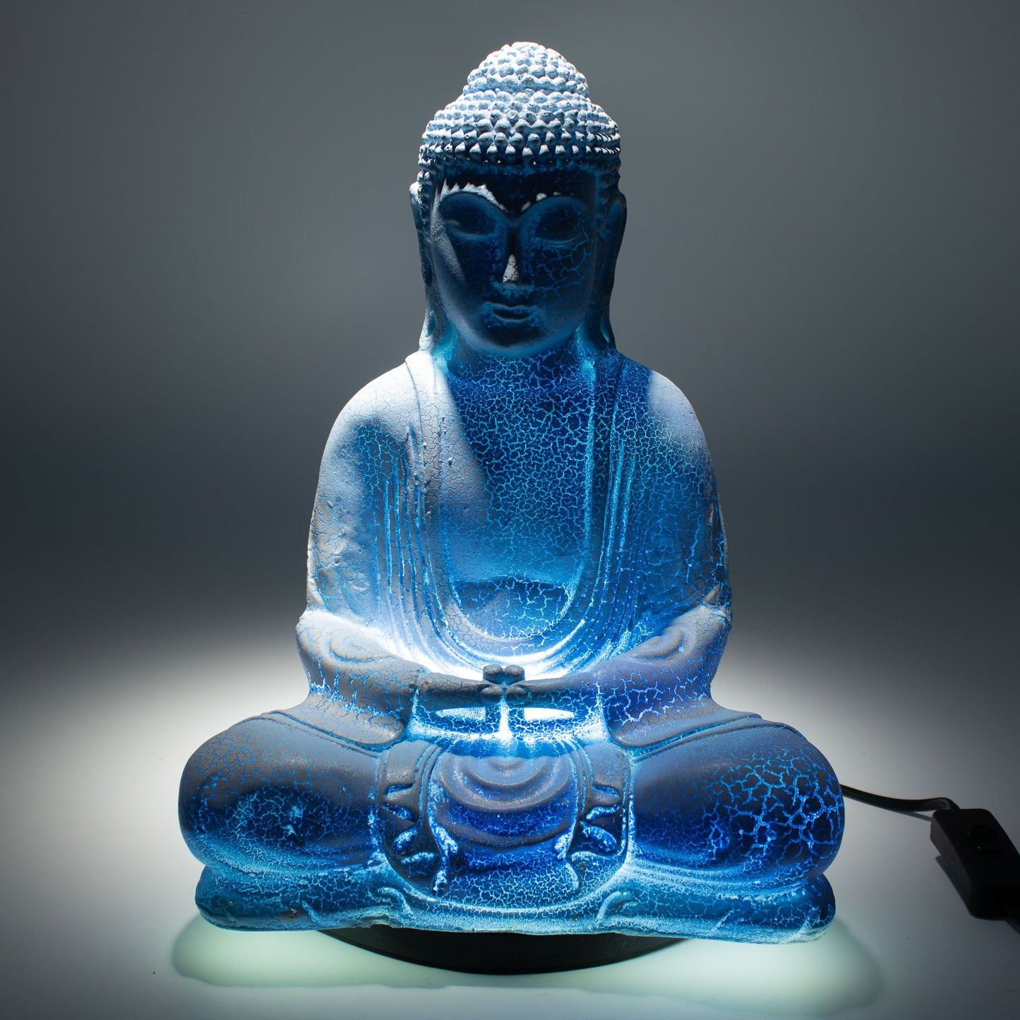 Sky Blue Meditation Buddha Lamp