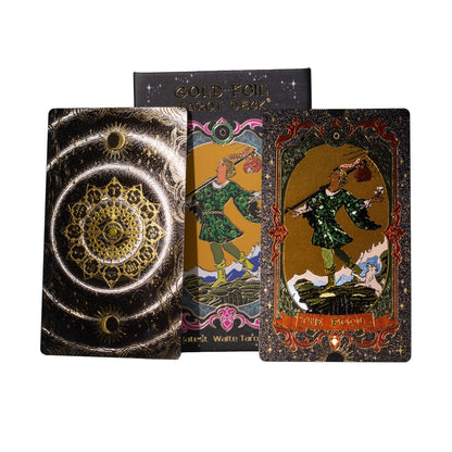 Gold Foil Tarot Card Set with Booklet