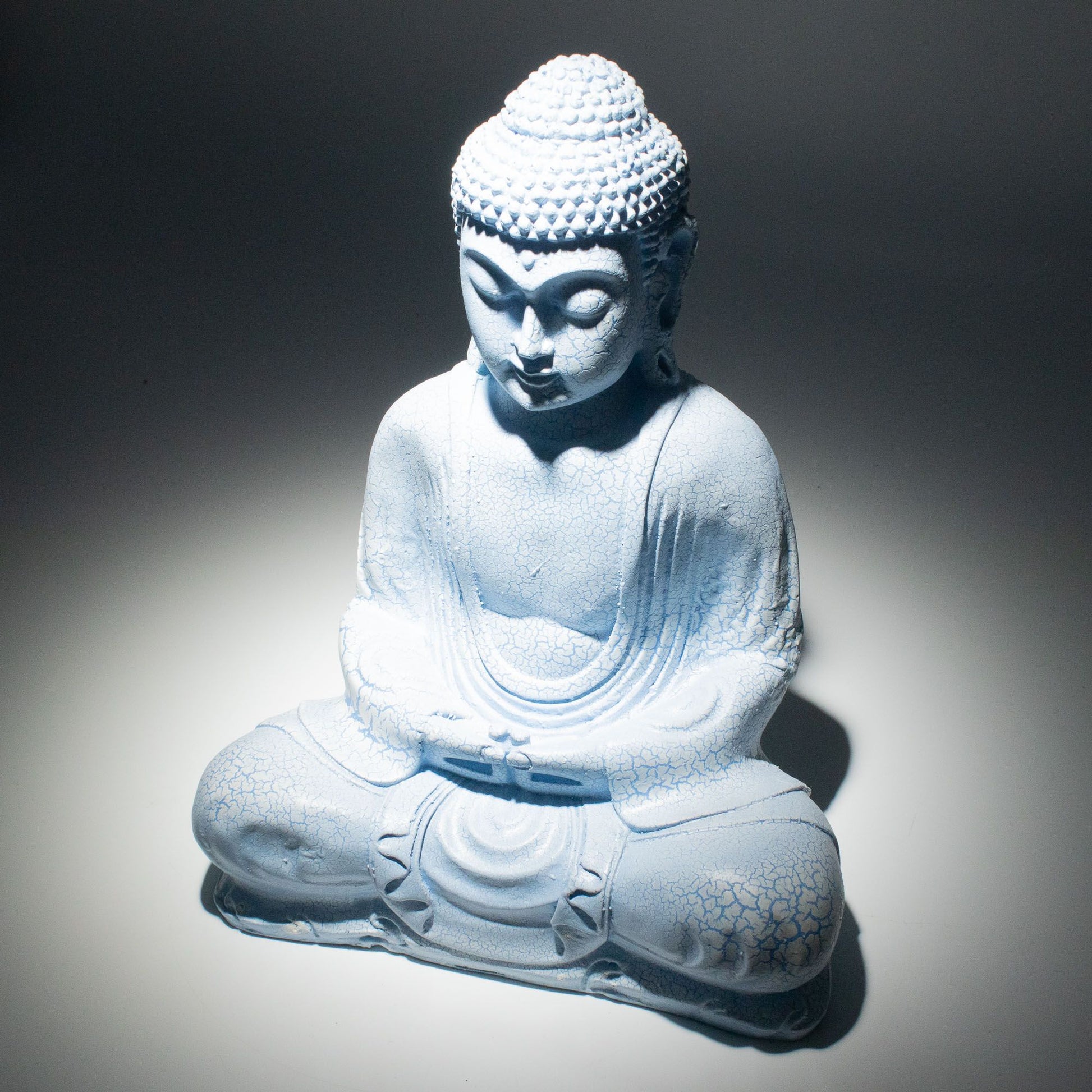 Sky Blue Meditation Buddha Lamp