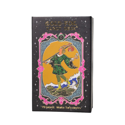 Gold Foil Tarot Card Set with Booklet