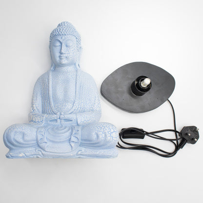 Sky Blue Meditation Buddha Lamp