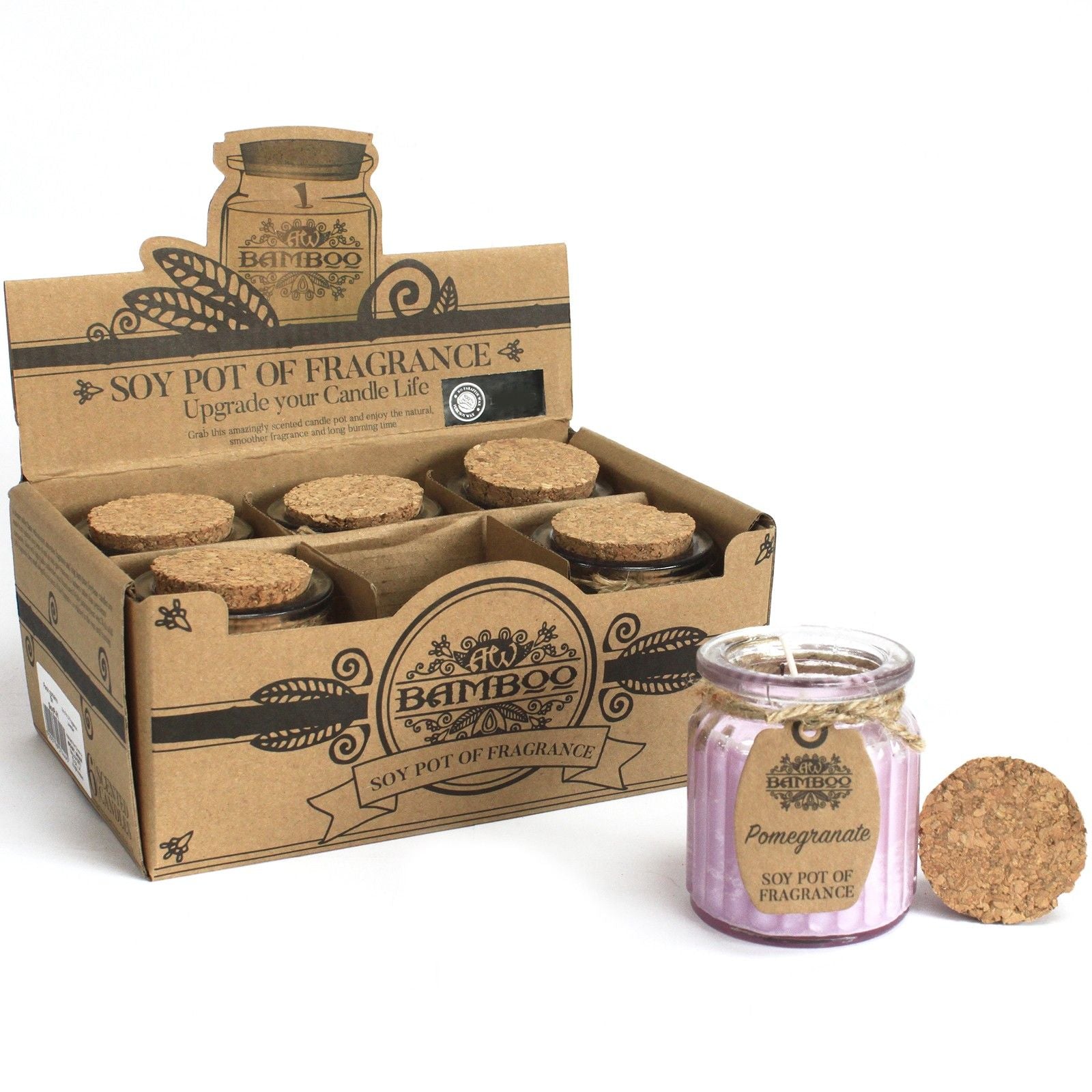 Pomegranate Soy Wax Candle Pot Set