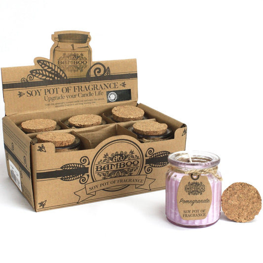 Pomegranate Soy Wax Candle Pot Set