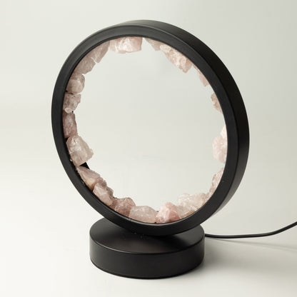 Gemstone Halo Lamp - Zen Body - Rose Quartz