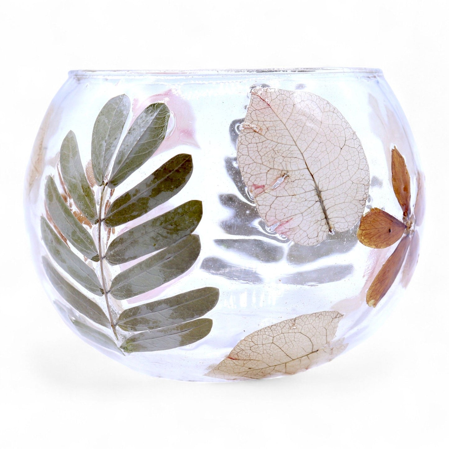 Natural Floral Glass - Bowl Candle Holder - Primavera