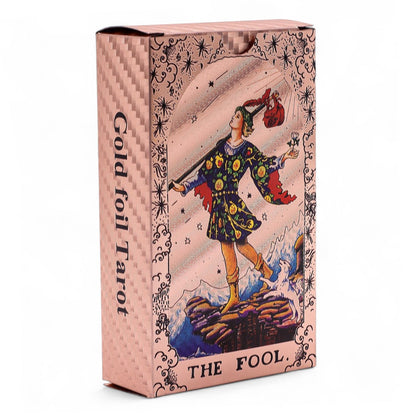 Moon Phase Tarot Cards in Rose Gold with Guidebook | Lunar Cycle Fortune Telling Cards 78 Arcana UK