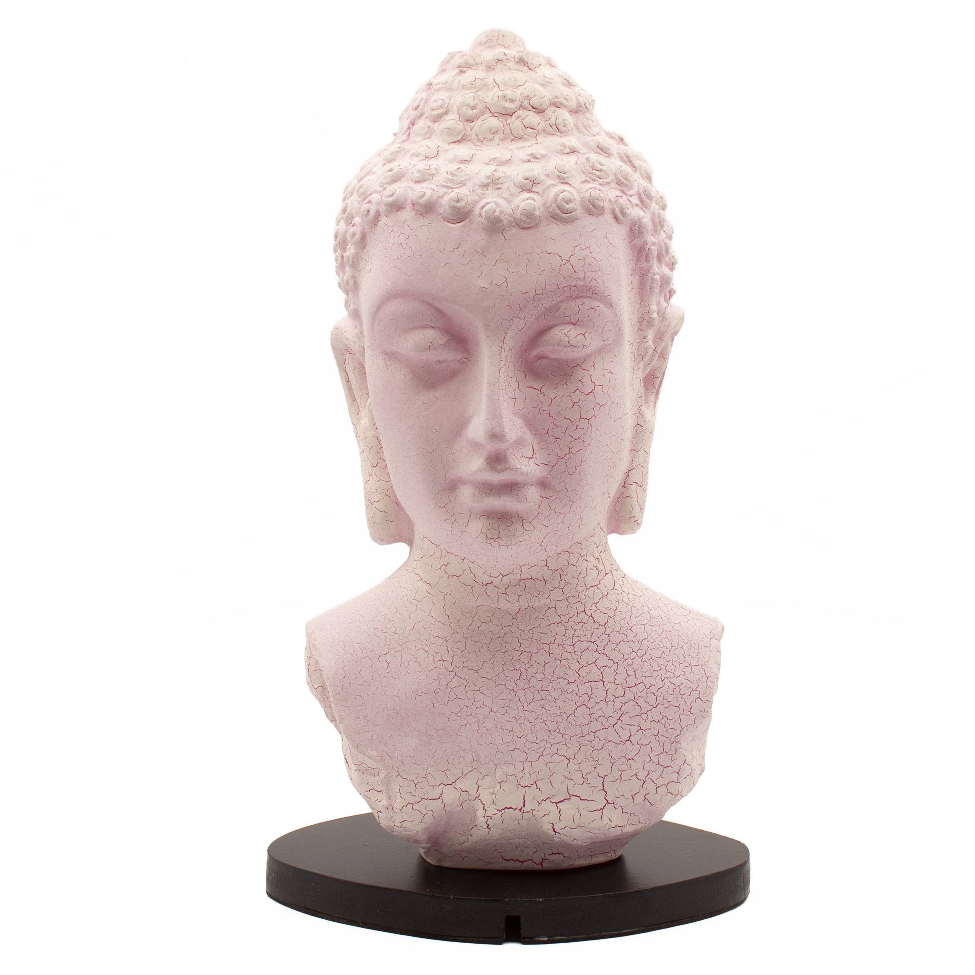 Buddha Bust Lamp Cherry Crackle