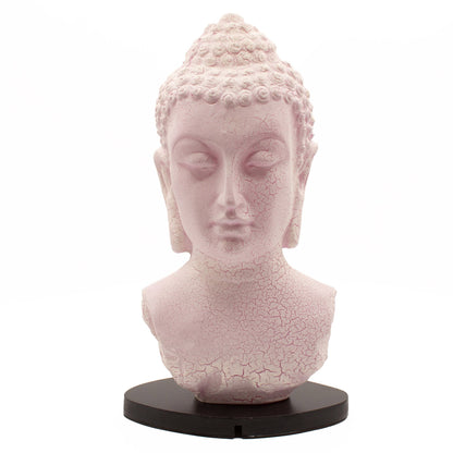 Buddha Bust Lamp Cherry Crackle