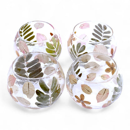 Natural Floral Glass - Bowl Candle Holder - Primavera