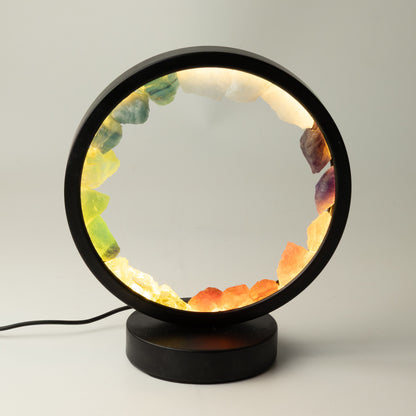 Gemstone Halo Lamp - 7 Chakra  - 7 Gems