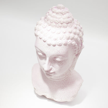 Buddha Bust Lamp Cherry Crackle