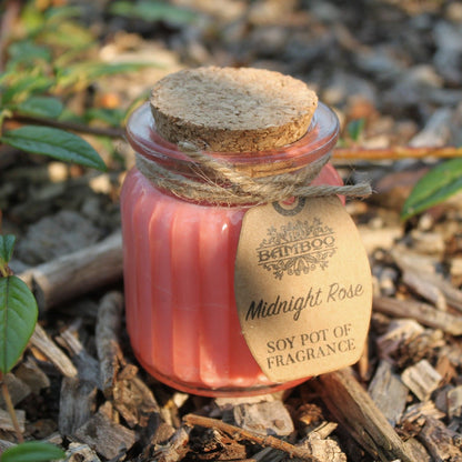 Midnight Rose Soy Wax Candle Pot Set