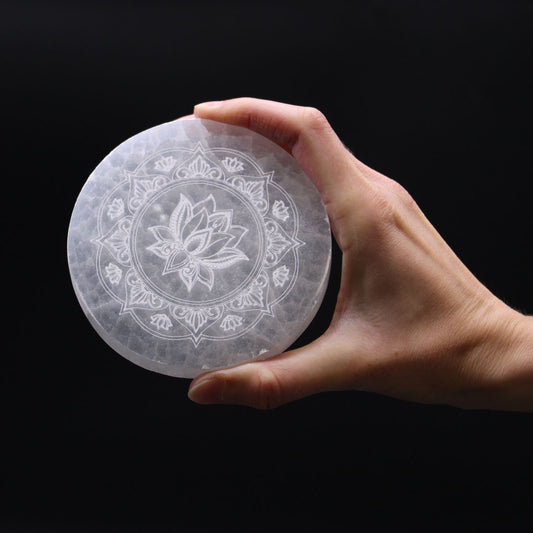 Medium Charging Plate 10cm - Lotus Mandala