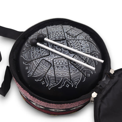 Med Hapi Drum Om Mandala Engraved- 22x15cm