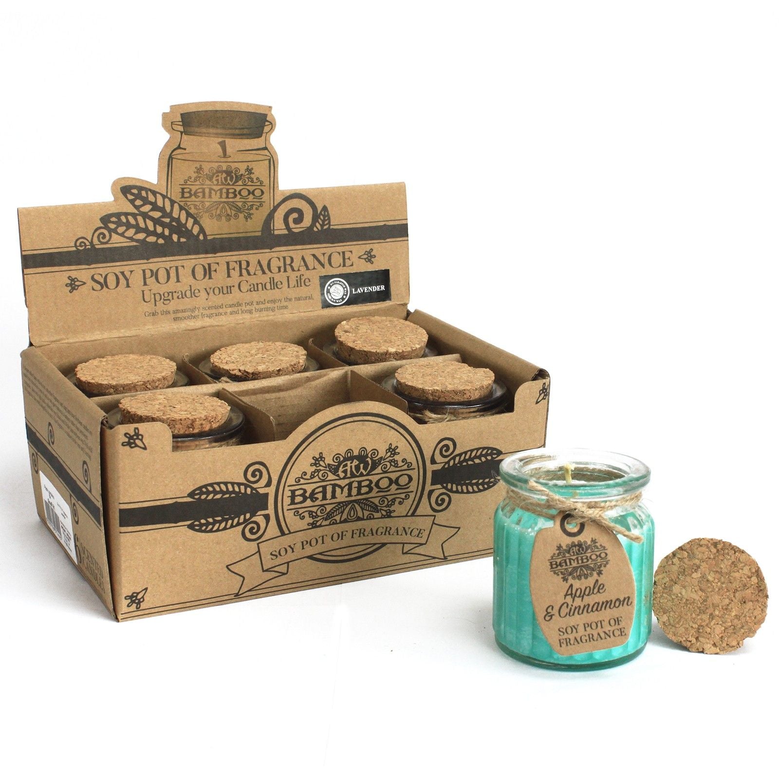 Apple & Cinnamon Soy Wax Candle Pot Set