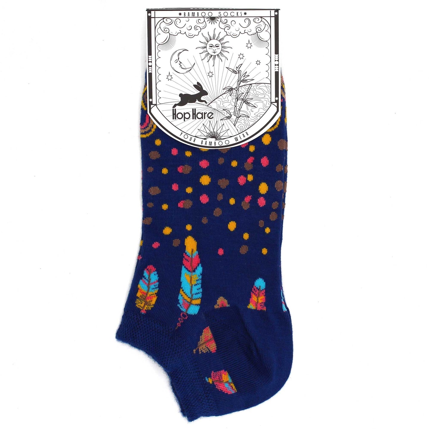 Hop Hare Bamboo Socks Low Indian Feathers