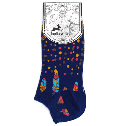 Hop Hare Bamboo Socks Low Indian Feathers