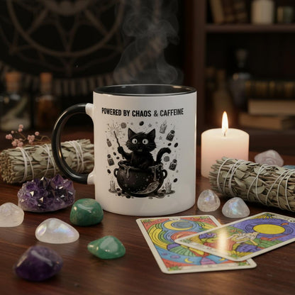 Powered by Chaos & Caffeine Mug